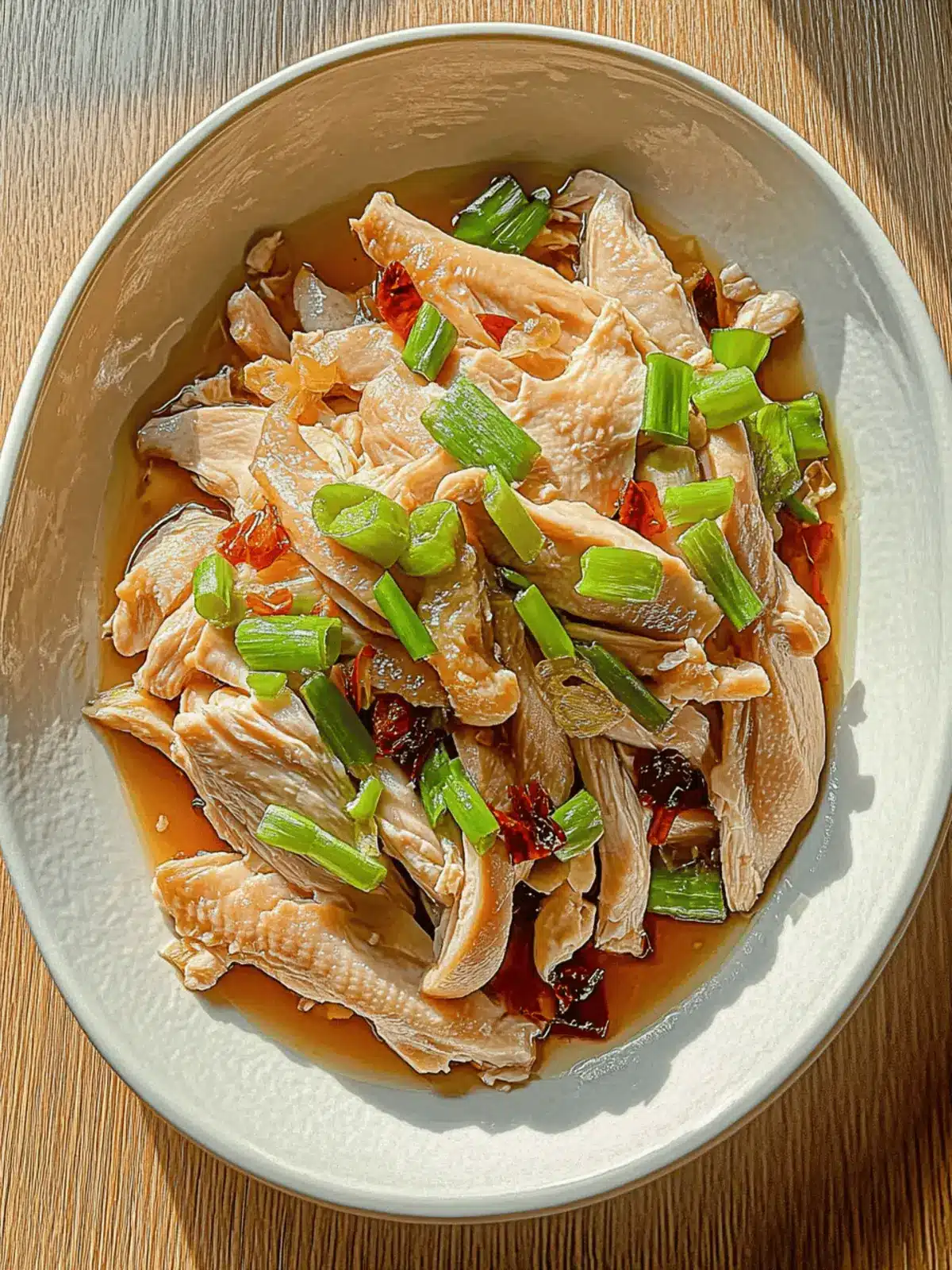 Irresistible Chinese Steamed Chicken with Ginger Scallion Sauce