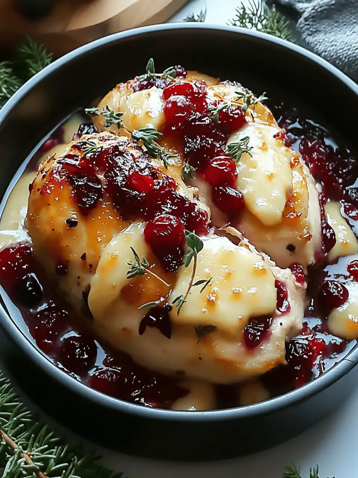Impressive Cranberry Brie Stuffed Chicken