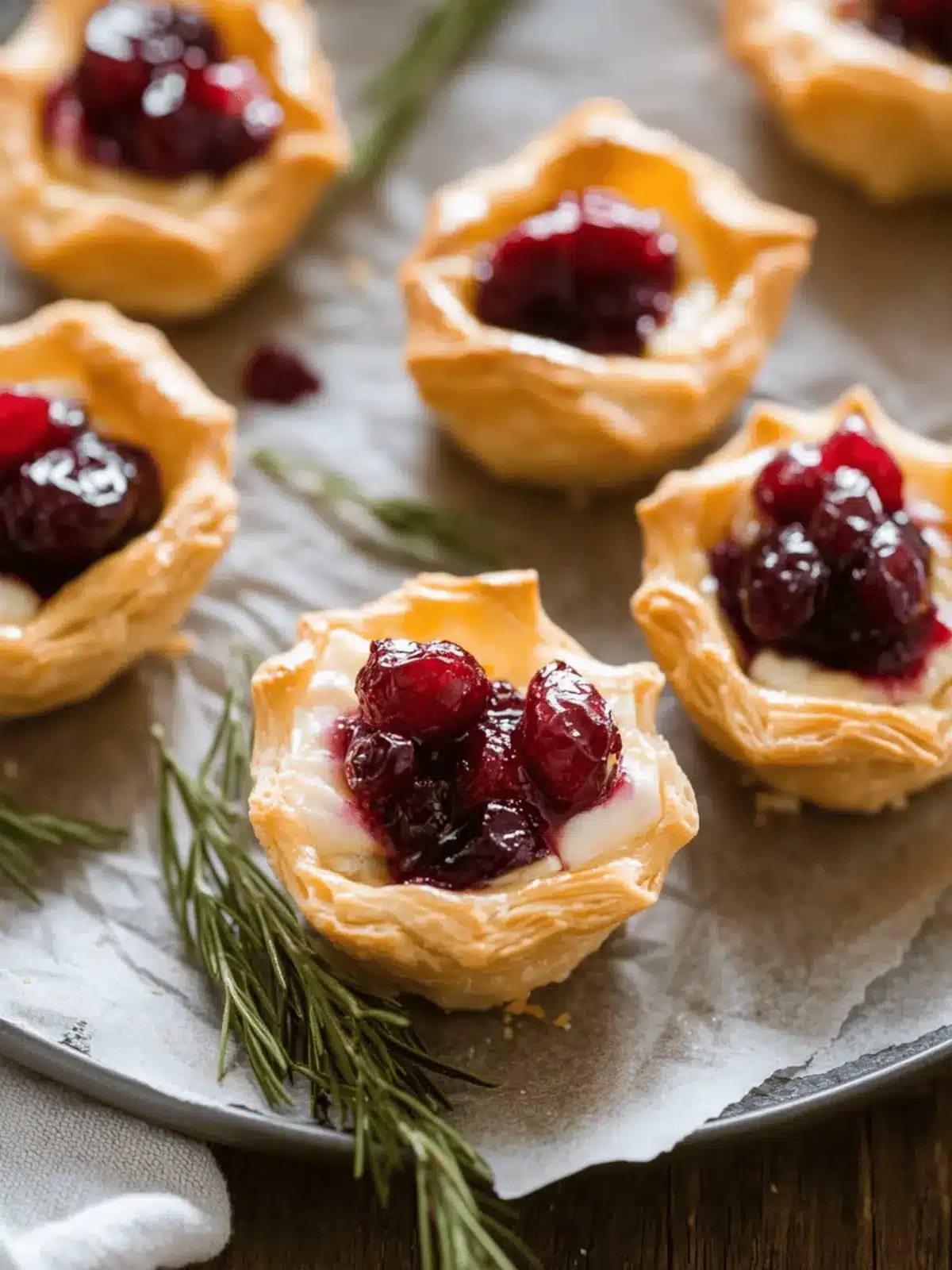 Baked Cranberry Brie Bites