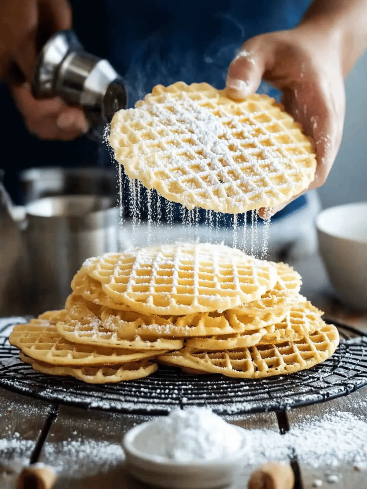 Delicious Homemade Pizzelle: Crispy Treats for Everyone! 3 Pizzelle