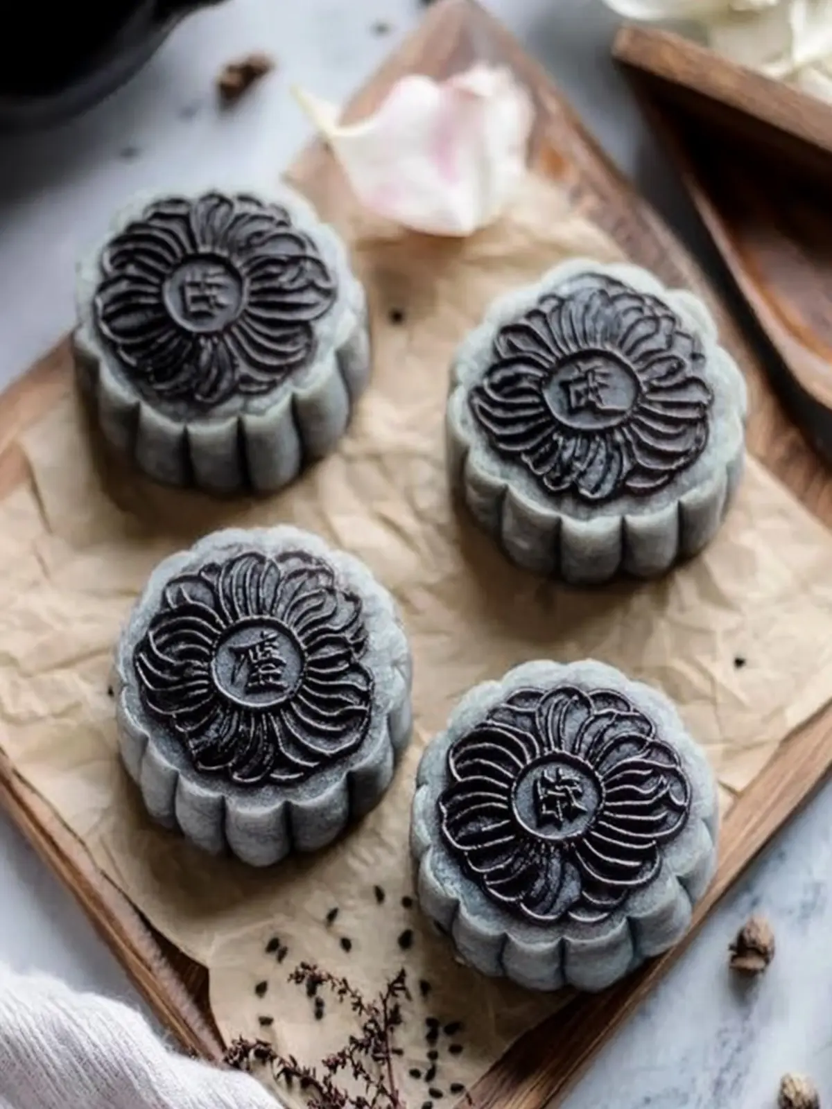 Ultimate Black Sesame Snow Skin Mooncakes - Deliciously Easy