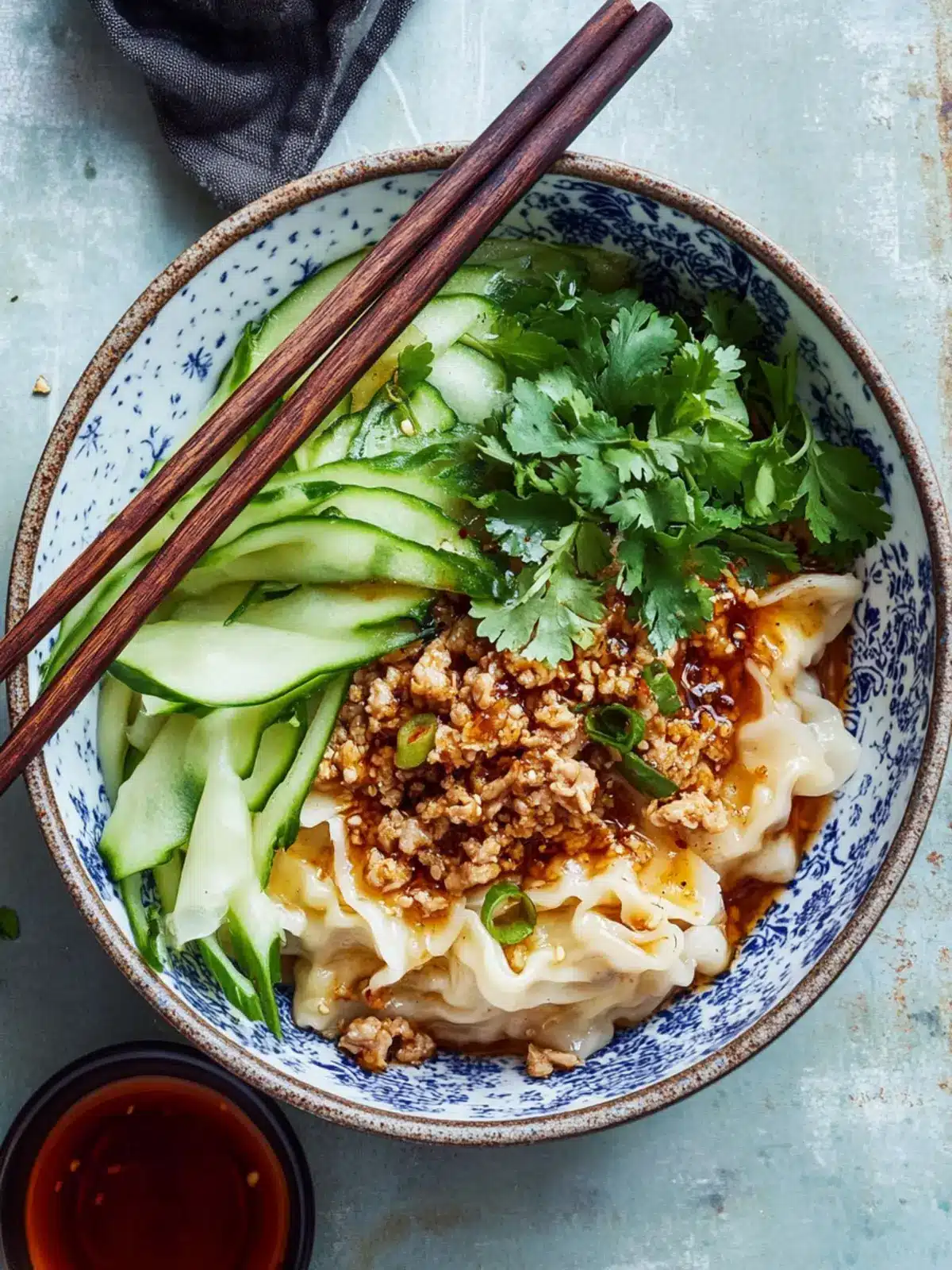 Irresistible Spicy Pork Hand-Pulled Dumpling Wrapper Noodles
